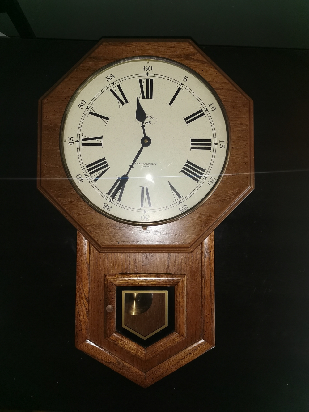 Vintage Hamilton Headmaster Wall Clock Wood Westminster Chime (Working)